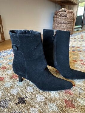 Talbots Kitten Heel Suede Bootie